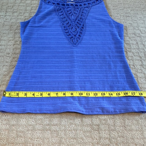 Anthro Mauve Coloured sleeveless top with ribbon and stitch detail. - Picture 11 of 11